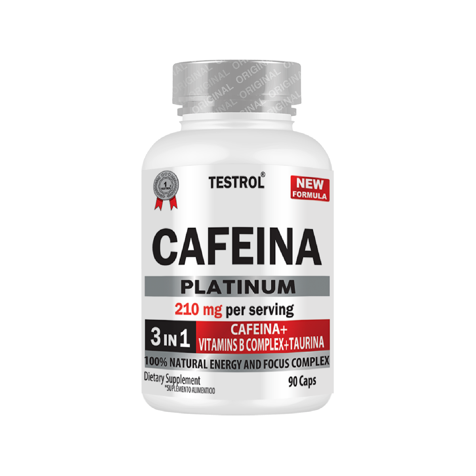 Foto 2 pulgar | Cafeína Platinum 90 Cápsulas