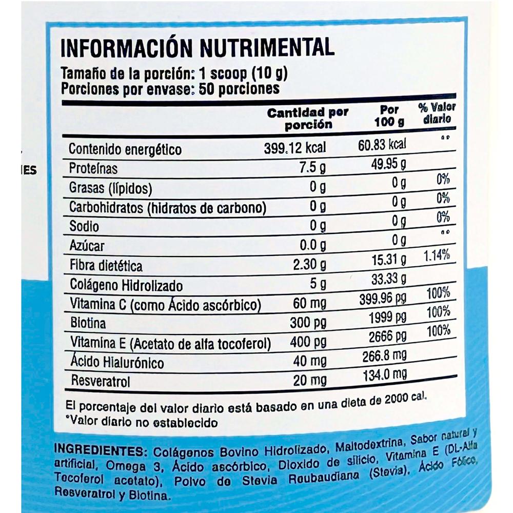 Foto 3 pulgar | Colágeno Hidrolizado Biotina A. Hialurónico 500 Grs Naranja The One