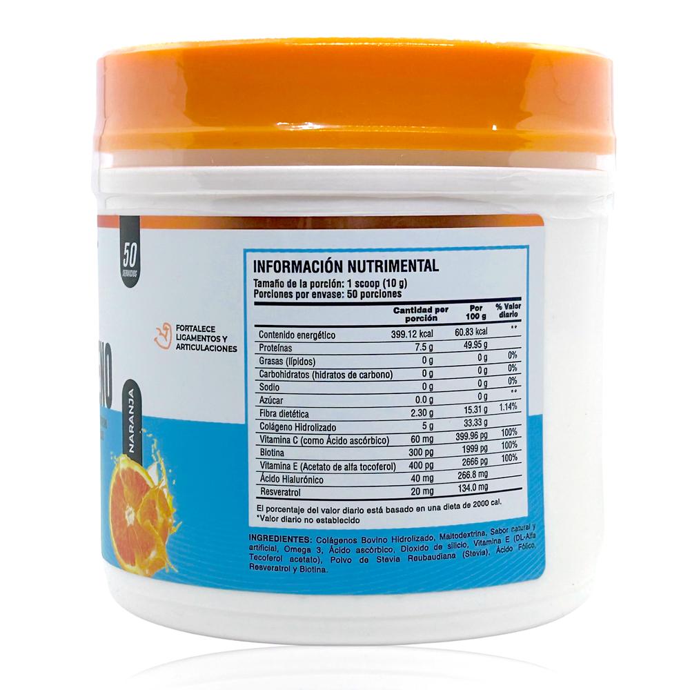 Foto 5 pulgar | Colágeno Hidrolizado Biotina A. Hialurónico 500 Grs Naranja The One