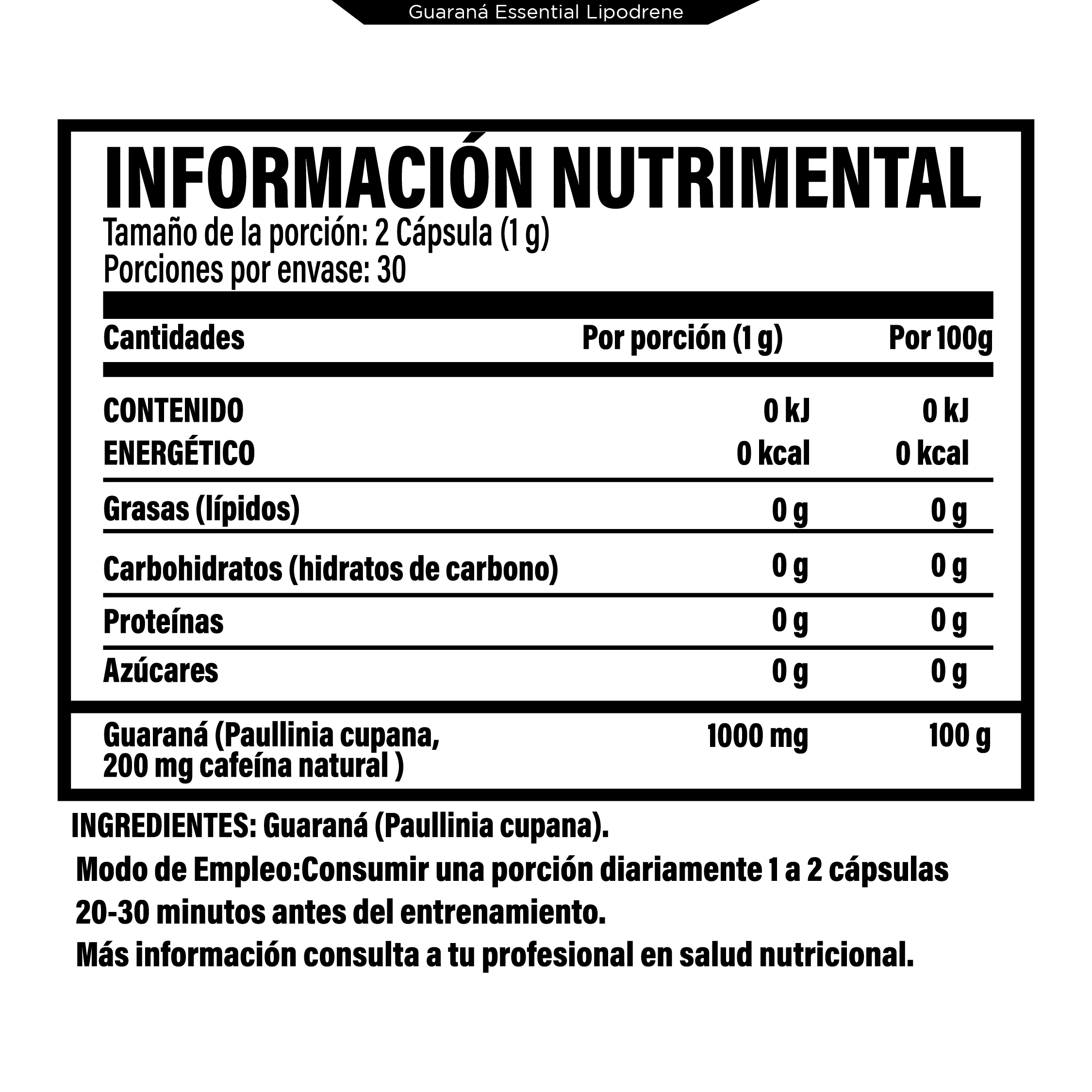 Foto 3 pulgar | Guaraná Lipodrene