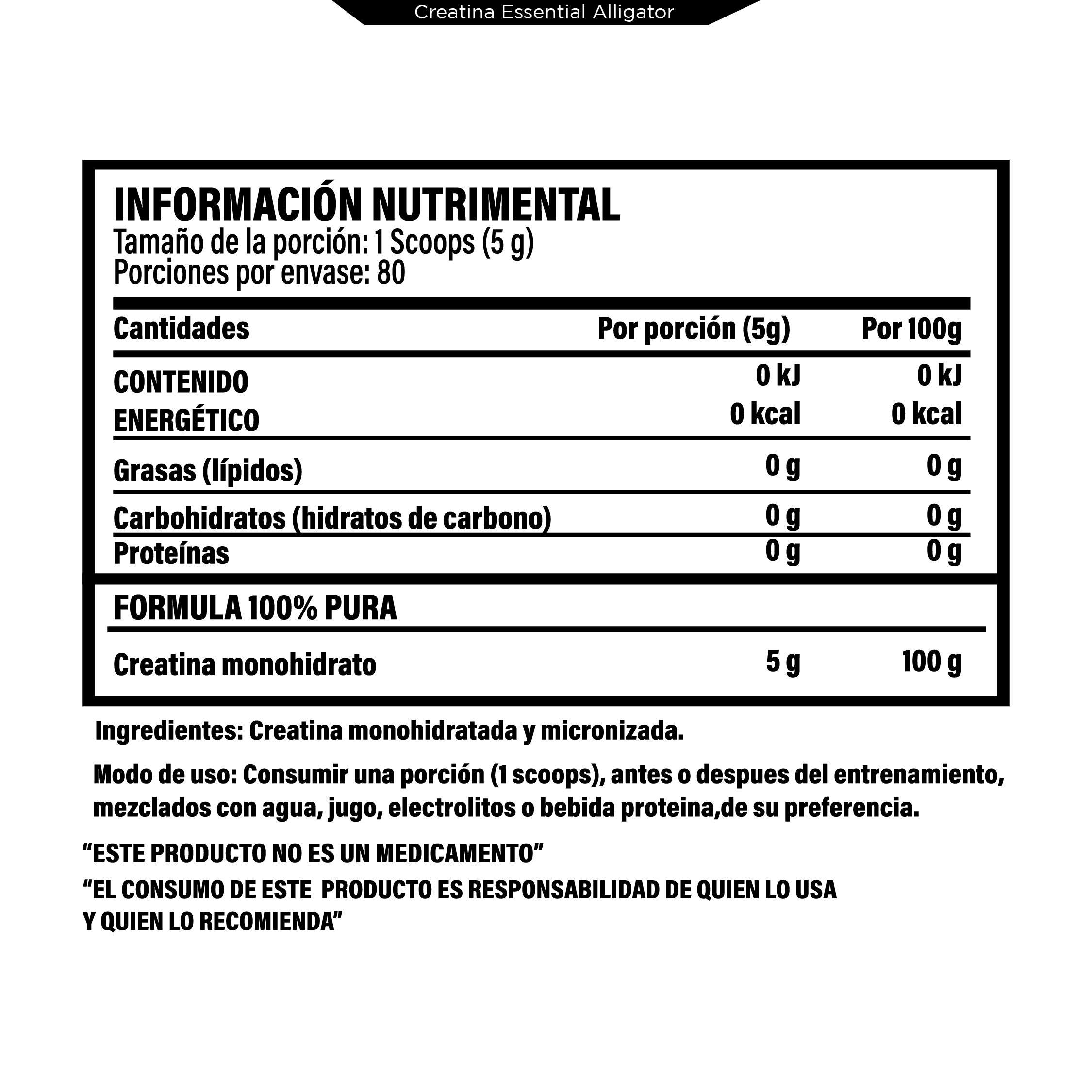 Foto 2 | Creatina Essential 80 Servicios