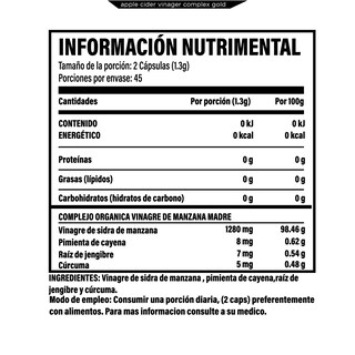Foto 2 | Vinagre De Manzana 90 Cápsulas.
