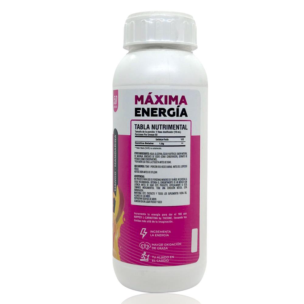 Foto 4 pulgar | Carnitina Líquida Mango Mandarina 500 Ml (50 Serv) The One
