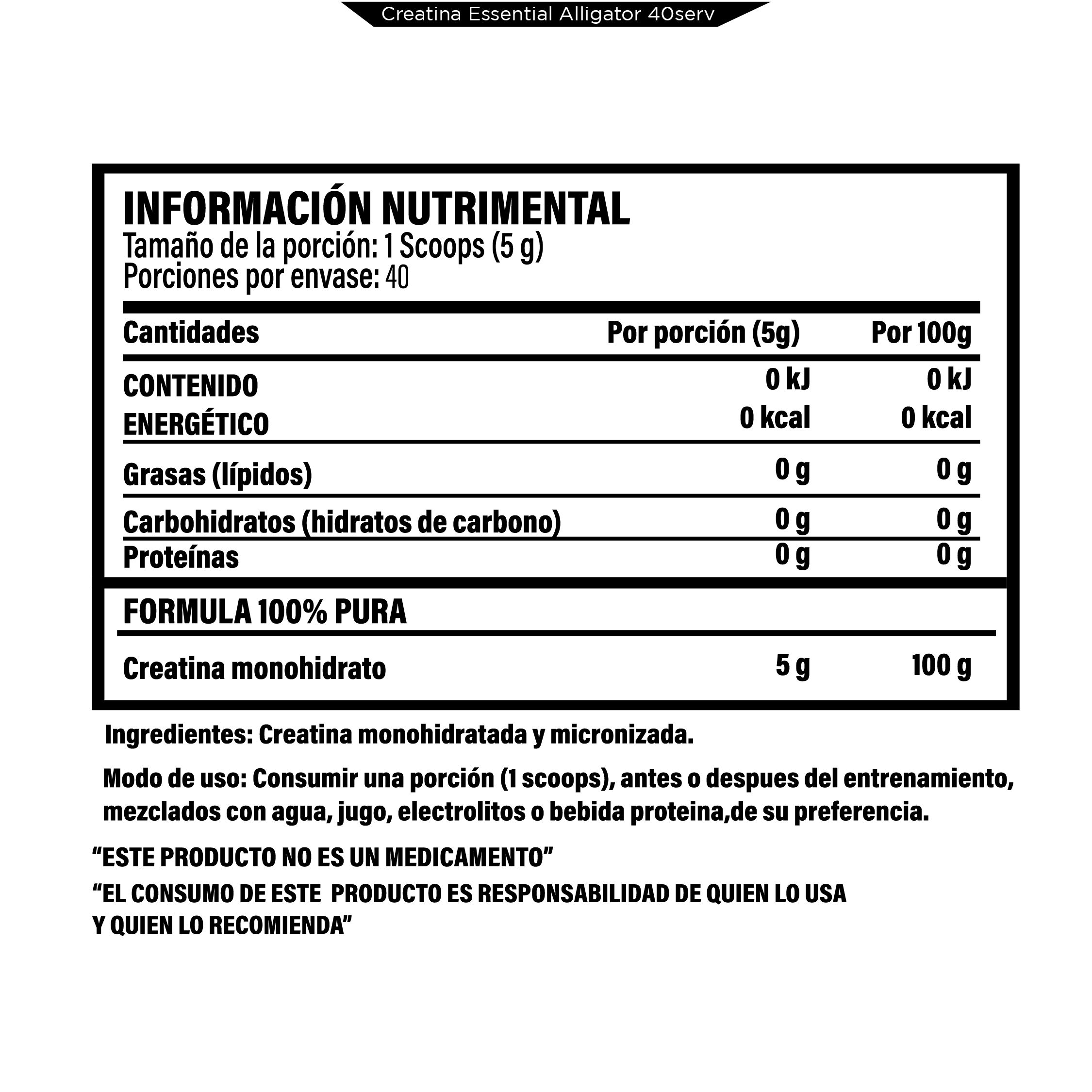 Foto 2 | Creatina Essential 40 Servicios