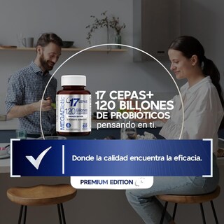 Foto 4 | Suplemento Alimenticio 120 Billones Probioticos Y Prebiotico 17 Cepas Premium 60 Capsulas