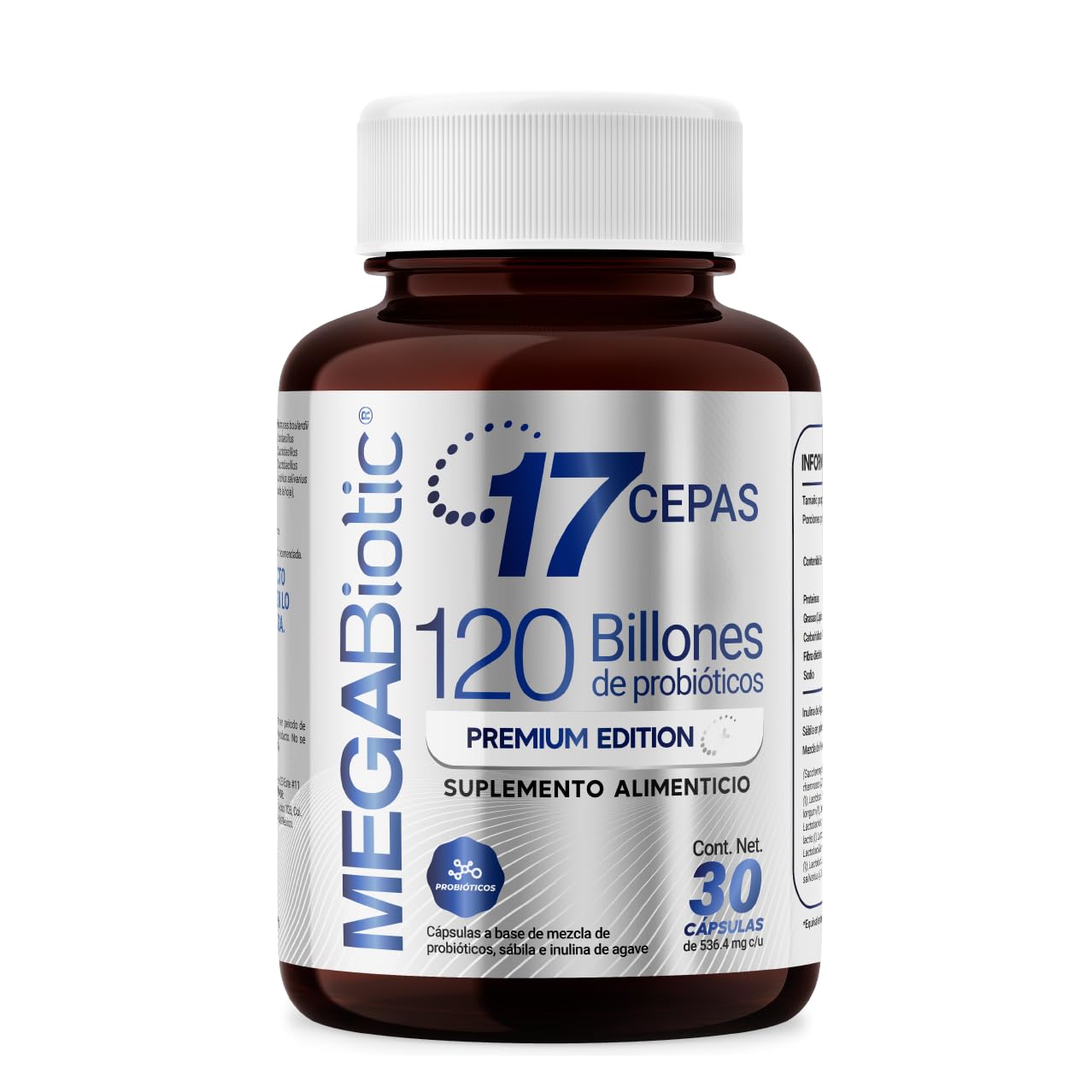 Foto 1 | Suplemento Alimenticio 120 Billones Probioticos y Prebiotico 17 Cepas Premium 30 Capsulas