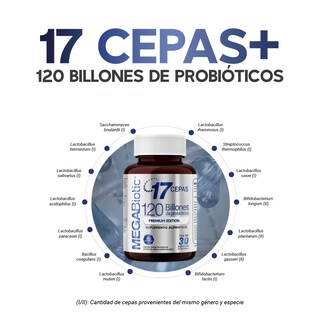 Foto 3 | Suplemento Alimenticio 120 Billones Probioticos y Prebiotico 17 Cepas Premium 30 Capsulas