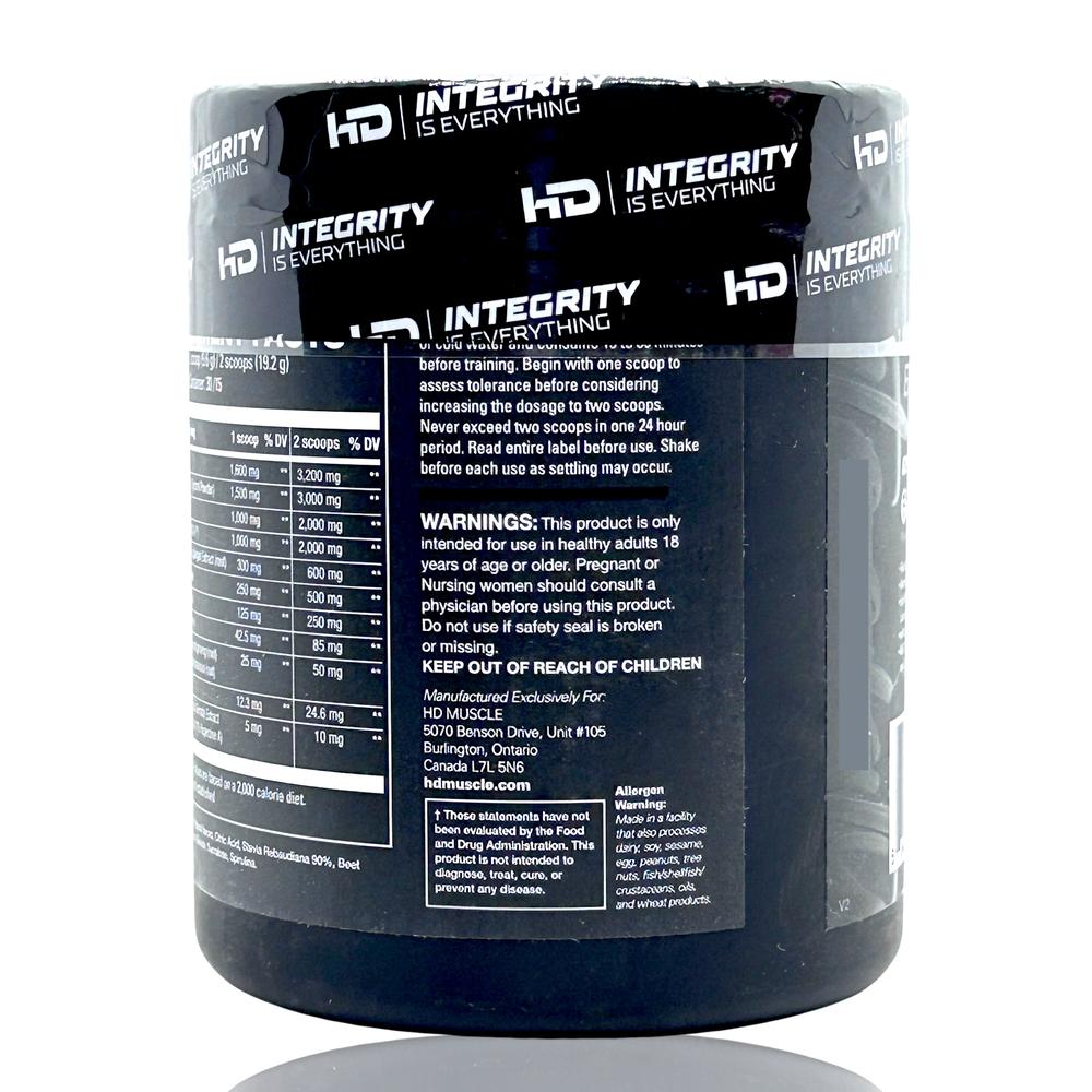 Foto 4 pulgar | Preentreno Pre Hd Black Uva Ácida 30 Serv Hd Muscle