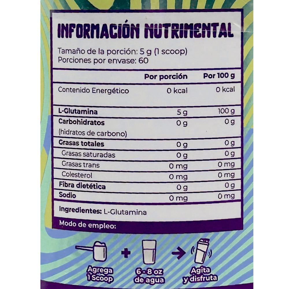 Foto 3 pulgar | Glutamina 300 Gr Natural Munchieslab.