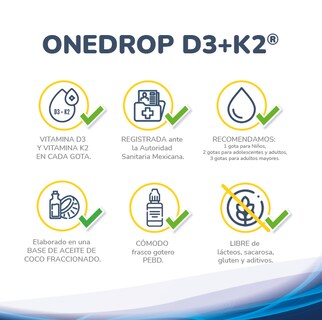 Foto 8 | Suplemento Alimenticio Vitamina Onedrop D3+k2 Frasco con 10 ML