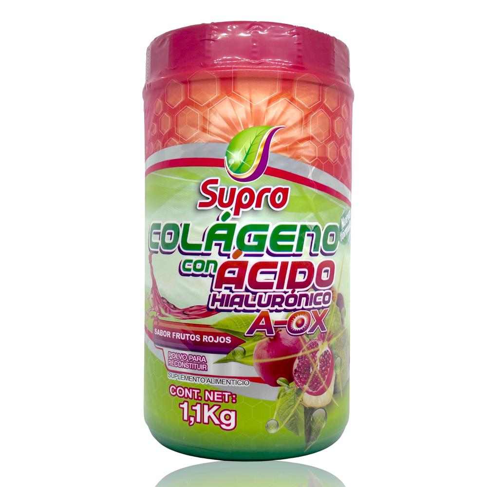 Colágeno con Ácido Hialurónico Supra A-ox Frutos Rojos 1.1 kg