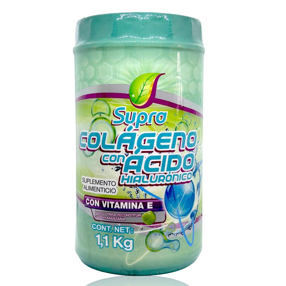 Foto 2 pulgar | Colágeno con Ácido Hialurónico Supra Sabor Manzana 1.1 kg