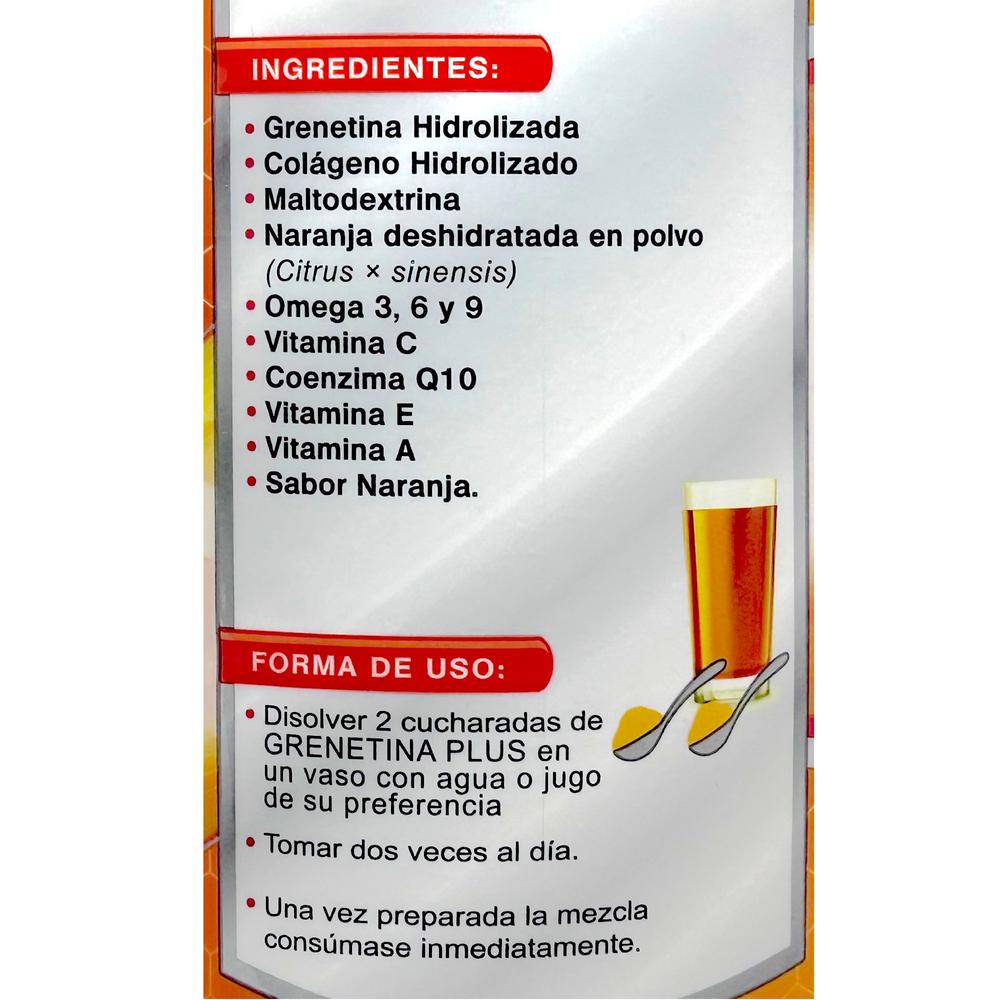 Foto 6 pulgar | Grenetina Hidrolizada Plus Supra Sabor Naranja 1.1 kg