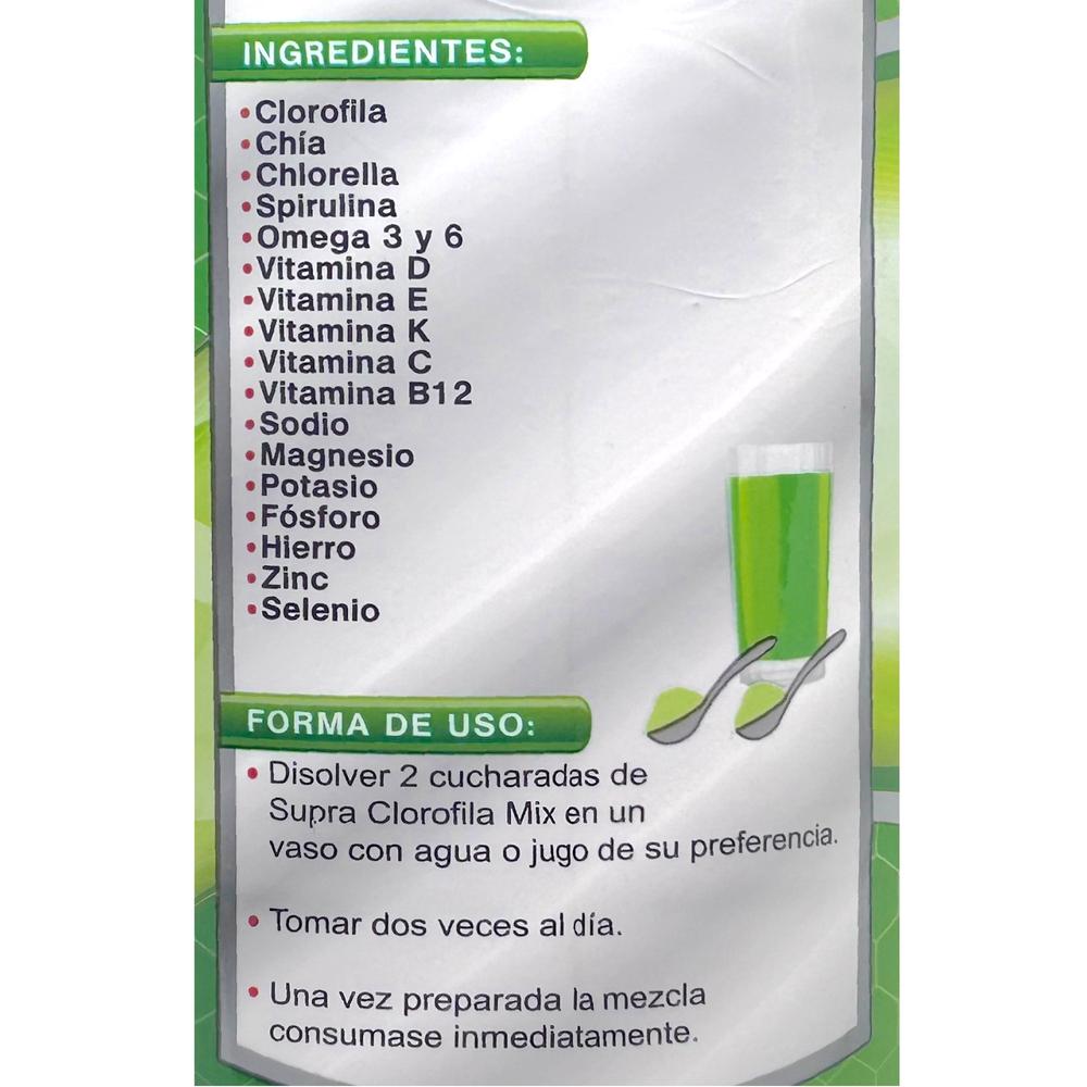 Foto 6 pulgar | Clorofila Mix con Chía Menta Supra 1.1 kg