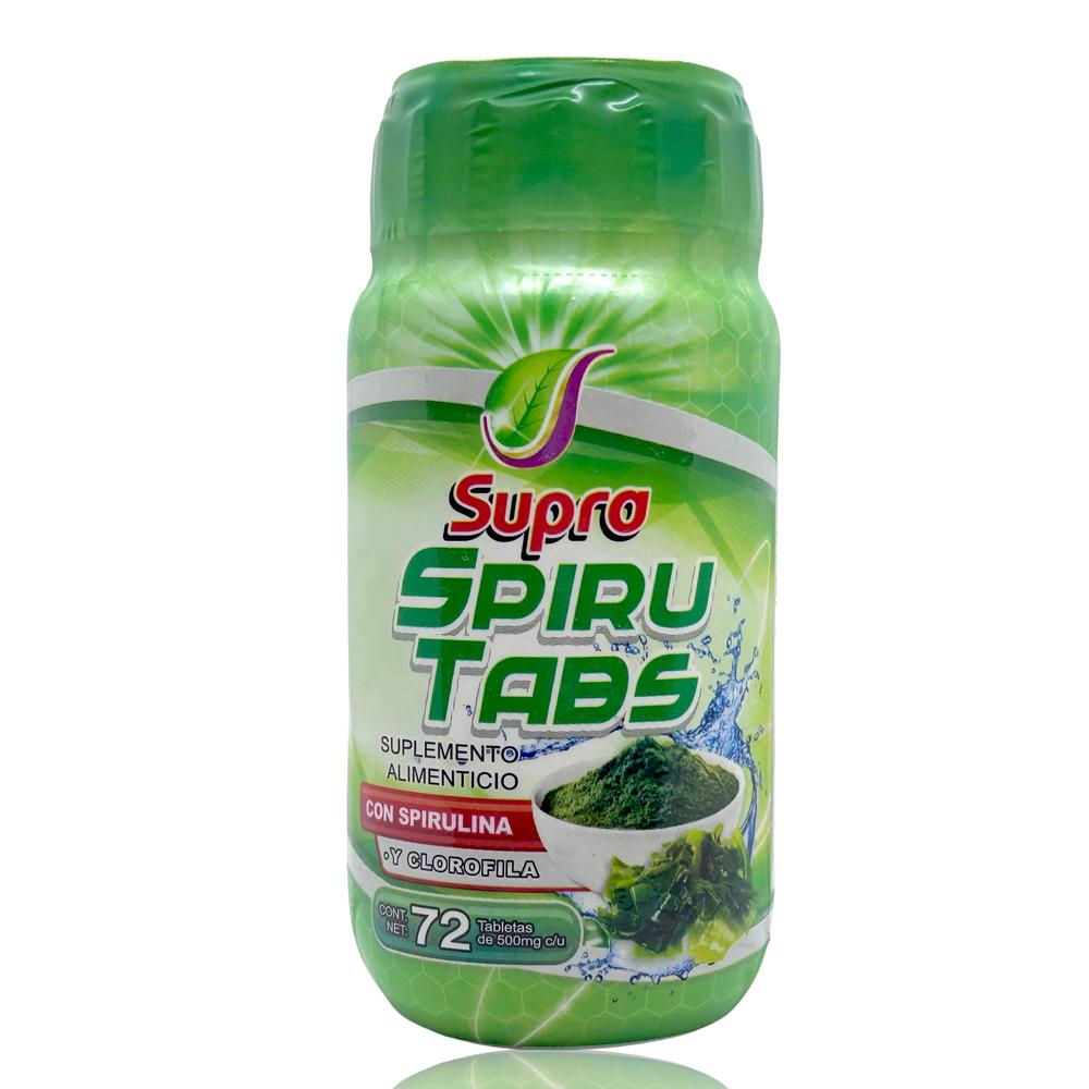 Foto 1 | Suplemento Alimenticio Supra Spiru Tabs Spirulina y Clorofila 72 Tabletas 500 MG