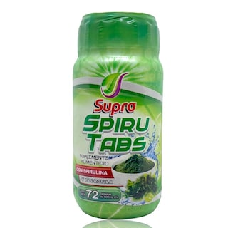 Foto 1 | Suplemento Alimenticio Supra Spiru Tabs Spirulina y Clorofila 72 Tabletas 500 MG