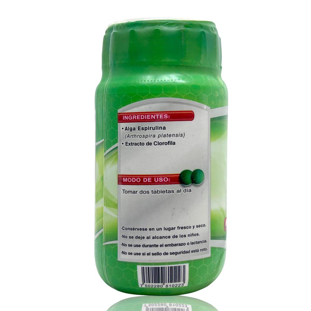 Foto 4 pulgar | Suplemento Alimenticio Supra Spiru Tabs Spirulina y Clorofila 72 Tabletas 500 MG