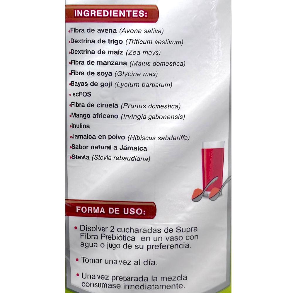 Foto 6 pulgar | Suplemento Alimenticio Supra Fibra Prebiótica Sabor Jamaica 1.1 KG