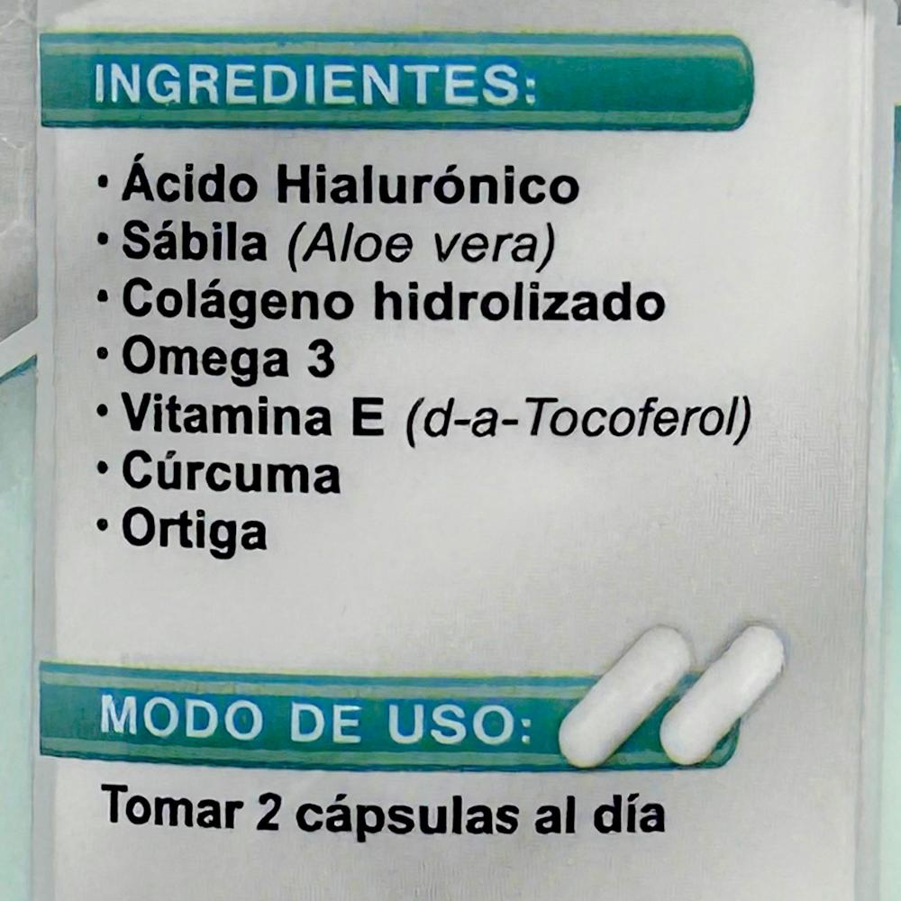 Foto 6 pulgar | Suplemento Alimenticio Supra Ácido Hialurónico 72 Cápsulas de 500 MG