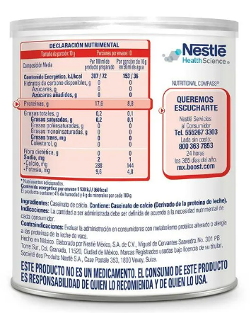 Foto 3 pulgar | Suplemento Alimenticio Nestle Casec By Boost Lata con 100G