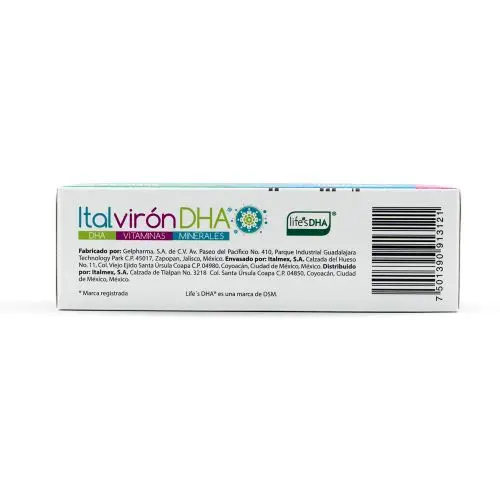 Foto 4 pulgar | Suplemento Alimenticio Italviron Dha 30 Cápsulas