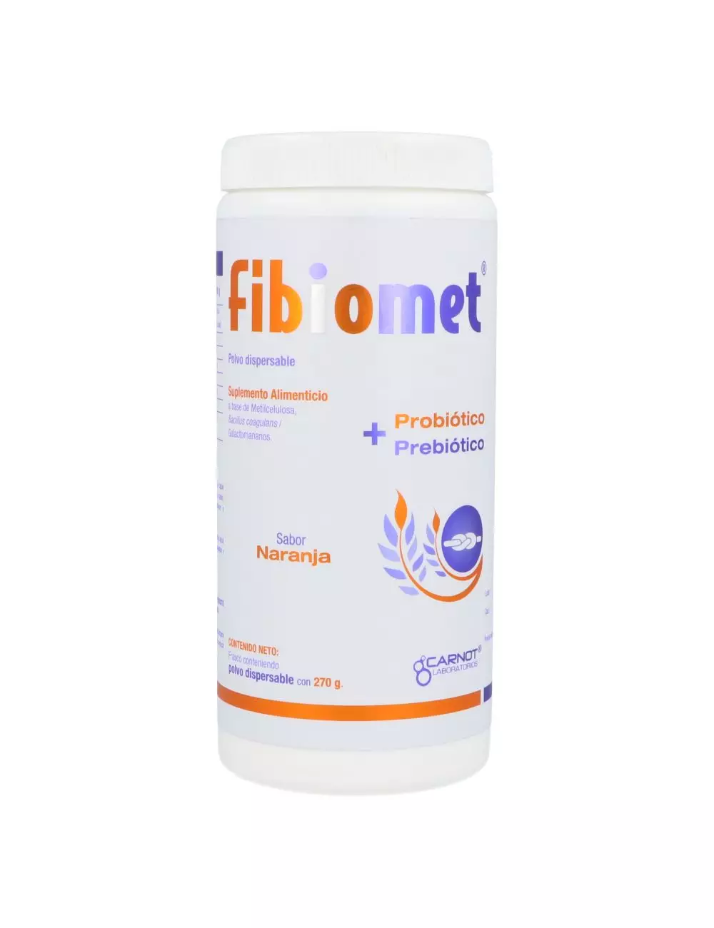 Suplemento Alimenticio Fibiomet  Naranja Polvo 270 g