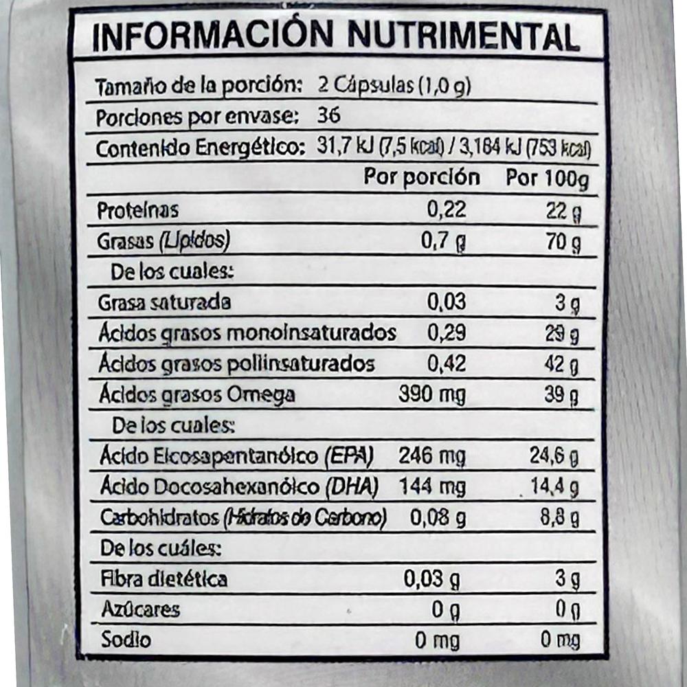 Foto 2 | Omega 3 Con Epa y Dha Supra72 Cápsulas 500 Mg