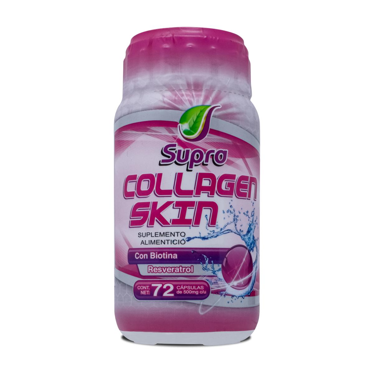Foto 2 pulgar | Suplemento Alimenticio Supra Collagen SKN con Colágeno Hidrolizado Biotina y Resveratrol en Cápsulas