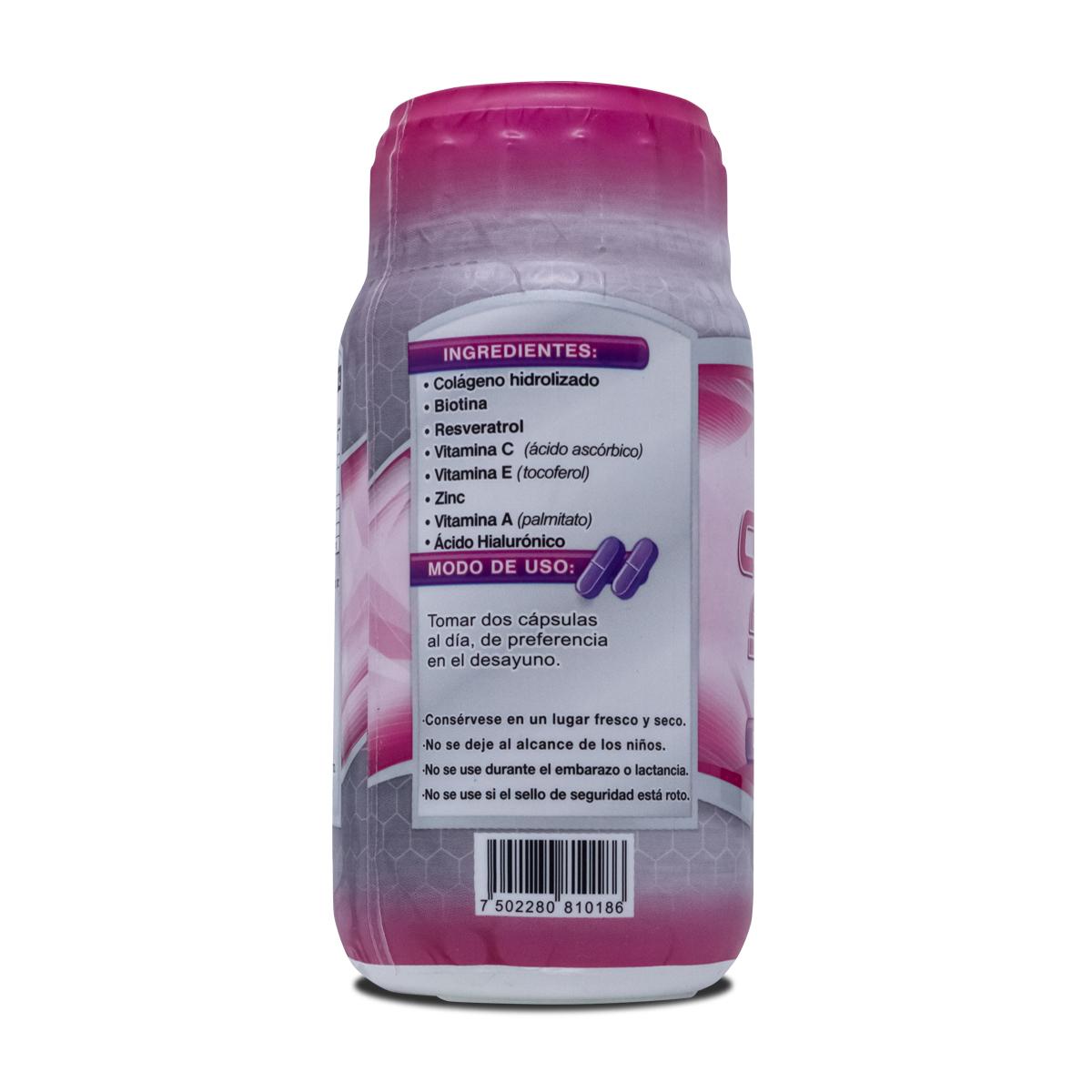 Foto 4 pulgar | Suplemento Alimenticio Supra Collagen SKN con Colágeno Hidrolizado Biotina y Resveratrol en Cápsulas