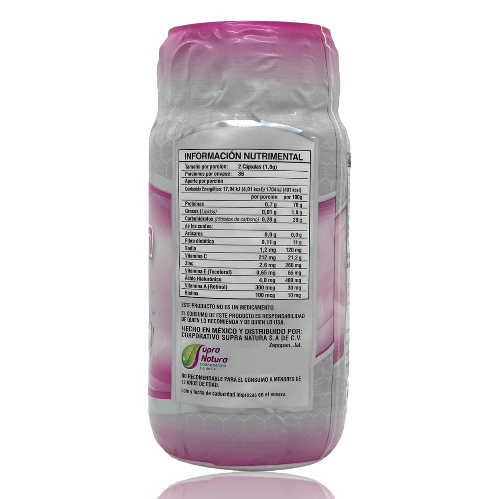 Foto 5 pulgar | Suplemento Alimenticio Supra Collagen SKN con Colágeno Hidrolizado Biotina y Resveratrol en Cápsulas