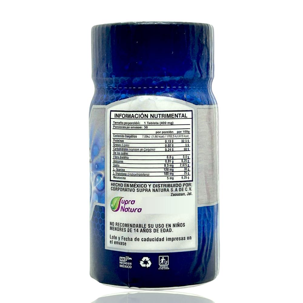 Foto 5 pulgar | Melatonina Triptófano Supra 30 Tabletas de 400 mg