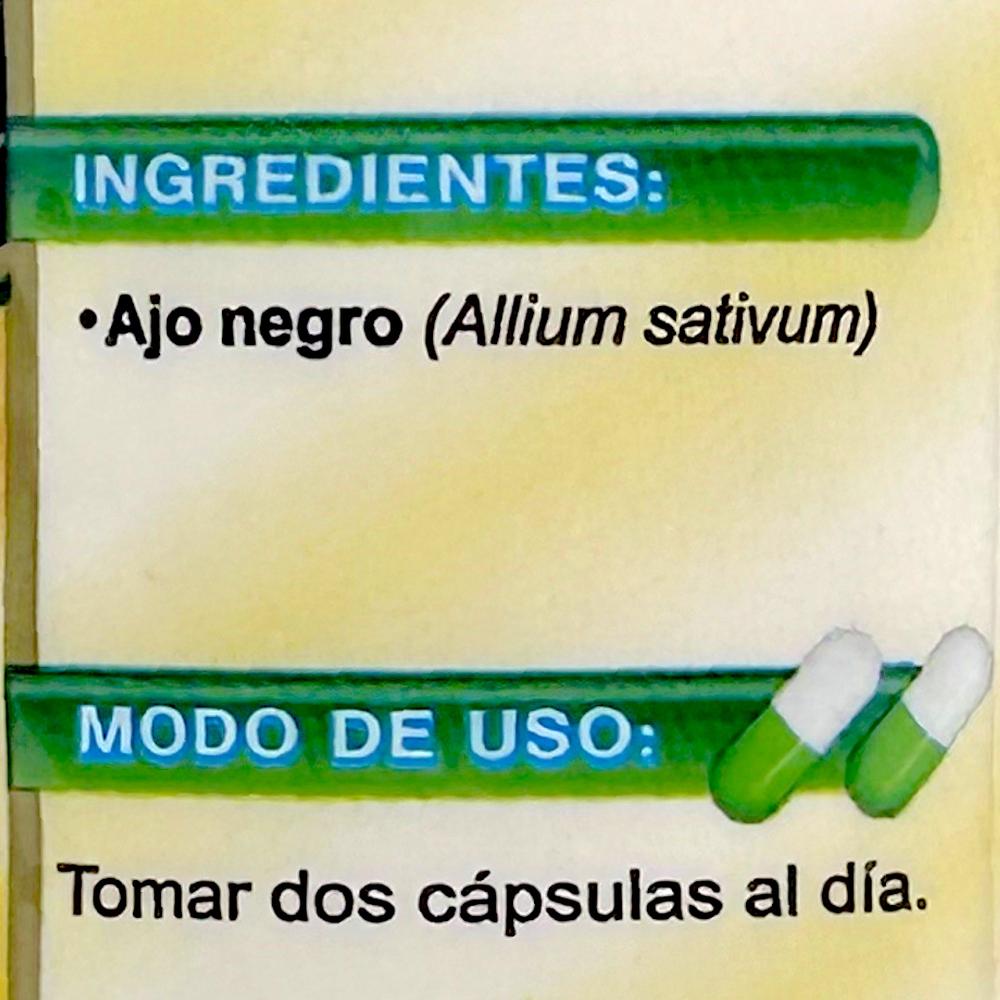 Foto 3 pulgar | Ajo Negro Supra 72 Cápsulas 500 mg
