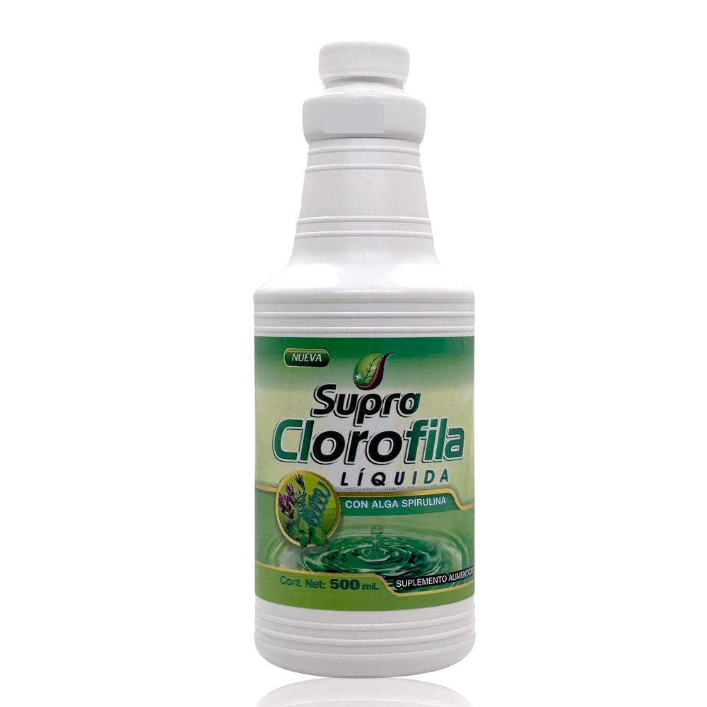 Foto 2 pulgar | Clorofila Líquida con Alga Spirulina Supra 500 ml