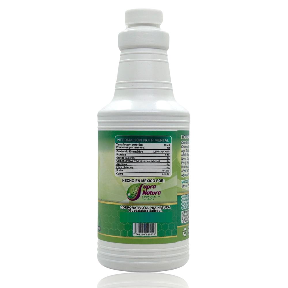 Foto 4 pulgar | Clorofila Líquida con Alga Spirulina Supra 500 ml