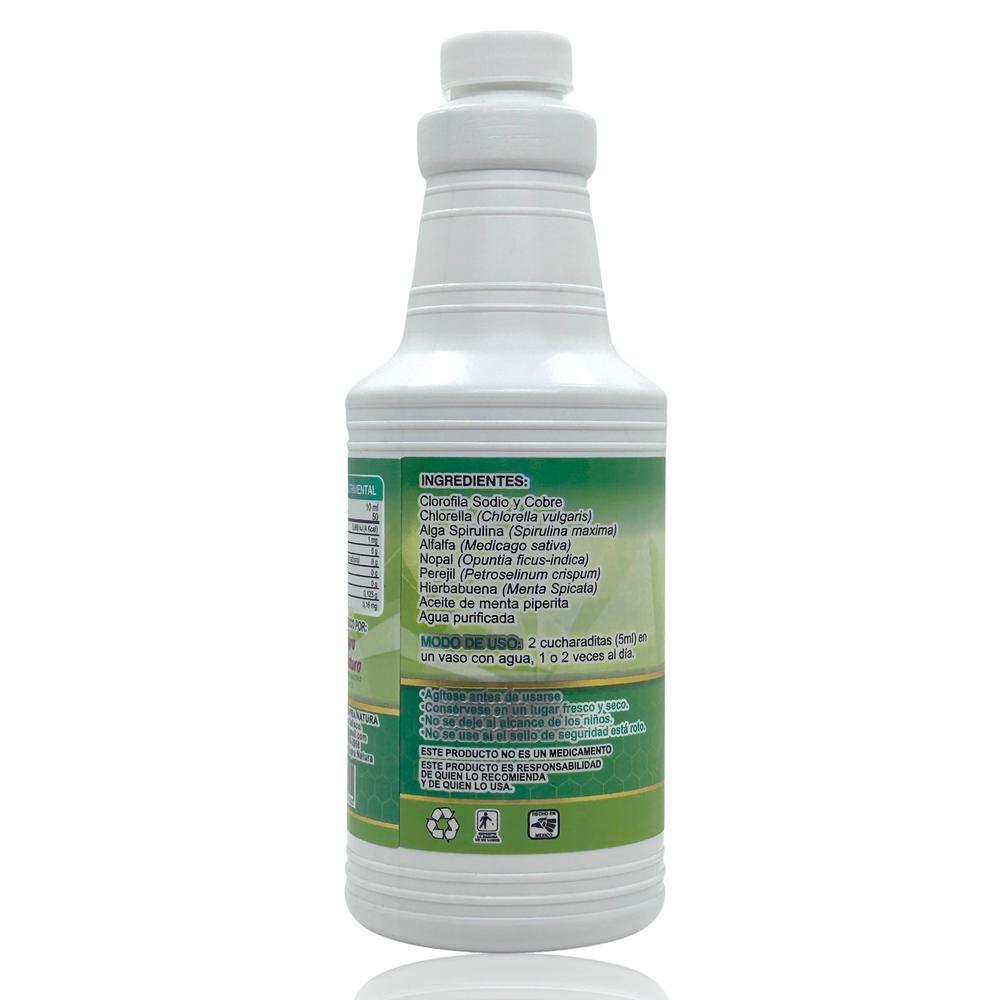 Foto 5 pulgar | Clorofila Líquida con Alga Spirulina Supra 500 ml
