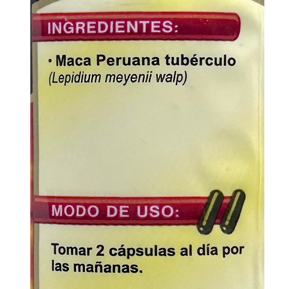 Foto 2 | Maca Black Supra 72 Cápsulas 500 Mg