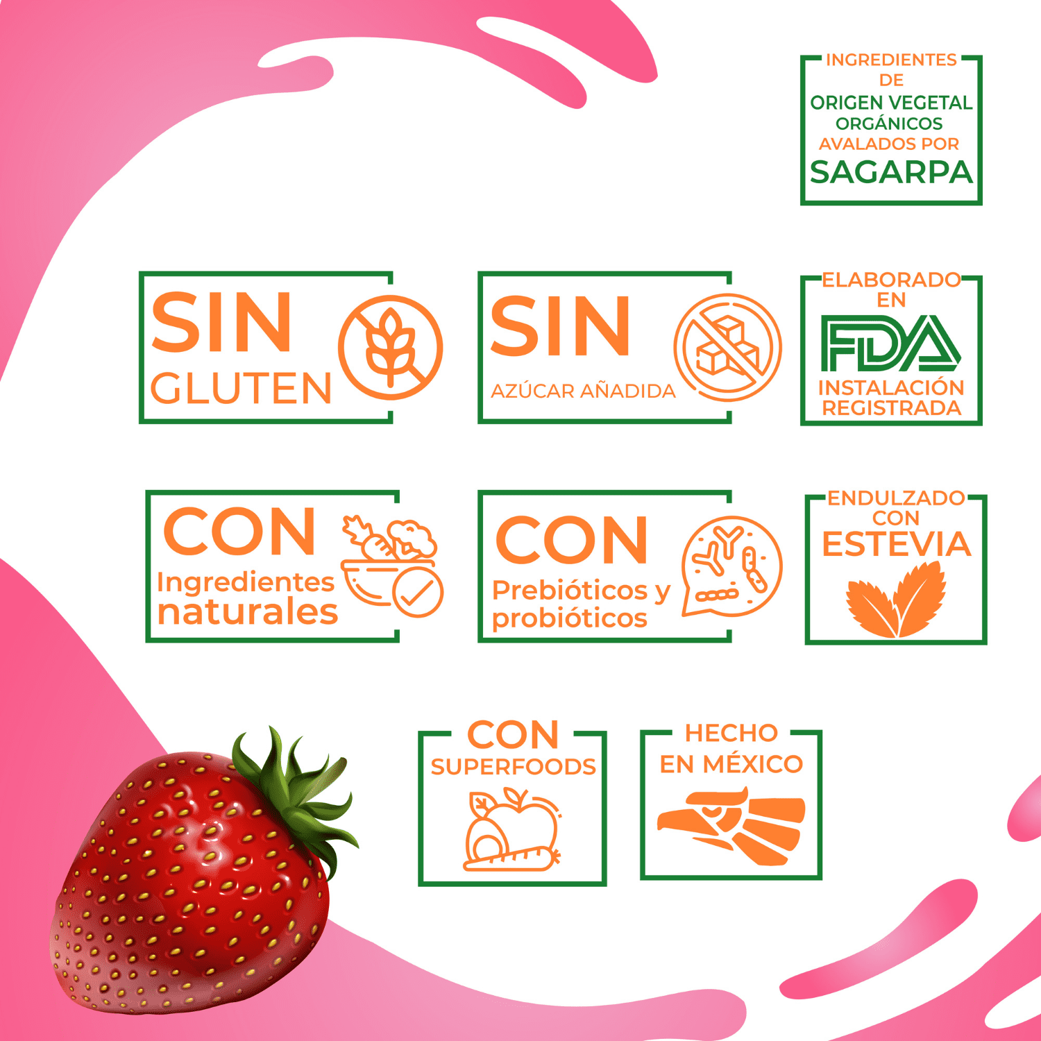 Foto 5 | Polvo para preparar Malteada sabor fresa. Sin grasa Sin azúcar 15 g proteína por porción. Fácil y rápida prepara