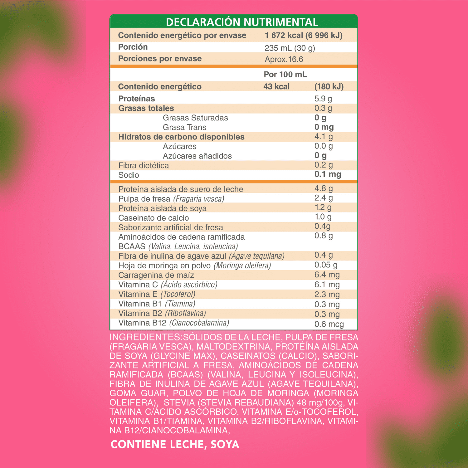 Foto 7 pulgar | Polvo para preparar Malteada sabor fresa. Sin grasa Sin azúcar 15 g proteína por porción. Fácil y rápida prepara