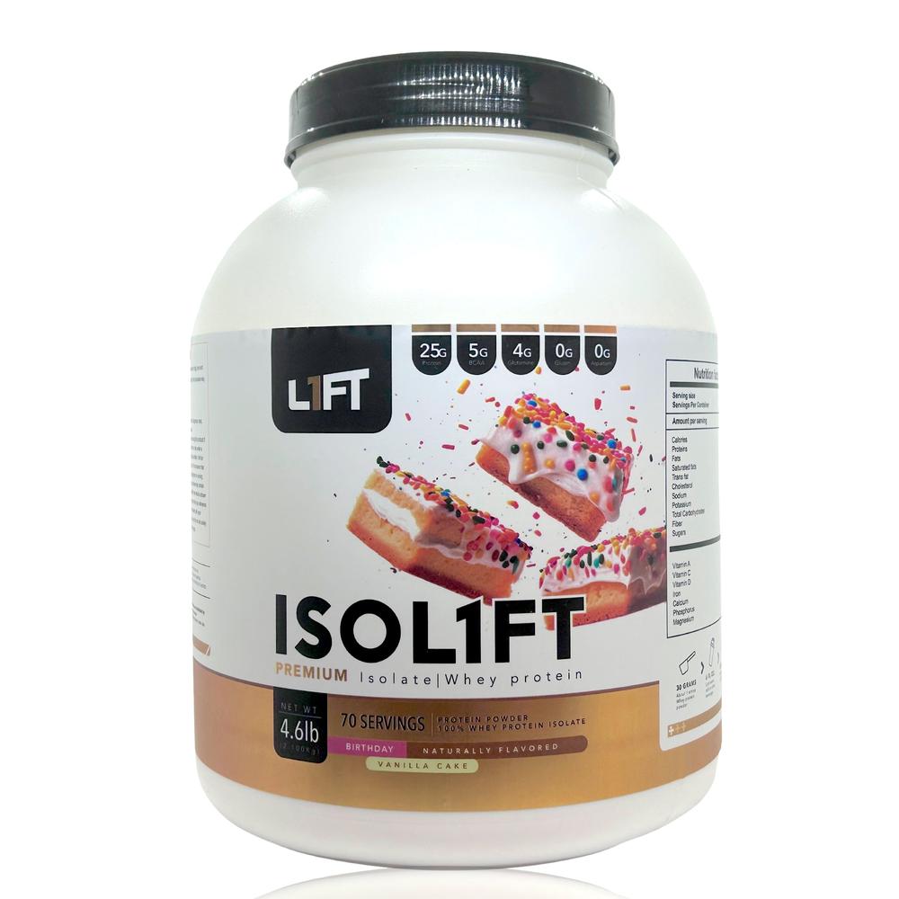 Foto 2 pulgar | Premium Whey Protein Isolate Pastel de Vainilla 70 Serv L1ft