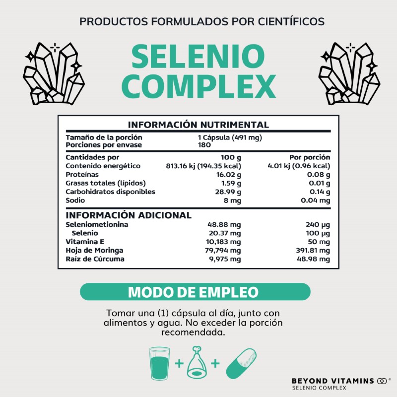 Foto 3 pulgar | Suplemento Alimenticio Beyond Vitamins Seleniometionina 240 mcg 180 Cápsulas
