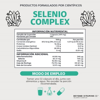 Foto 2 | Suplemento Alimenticio Beyond Vitamins Seleniometionina 240 mcg 180 Cápsulas