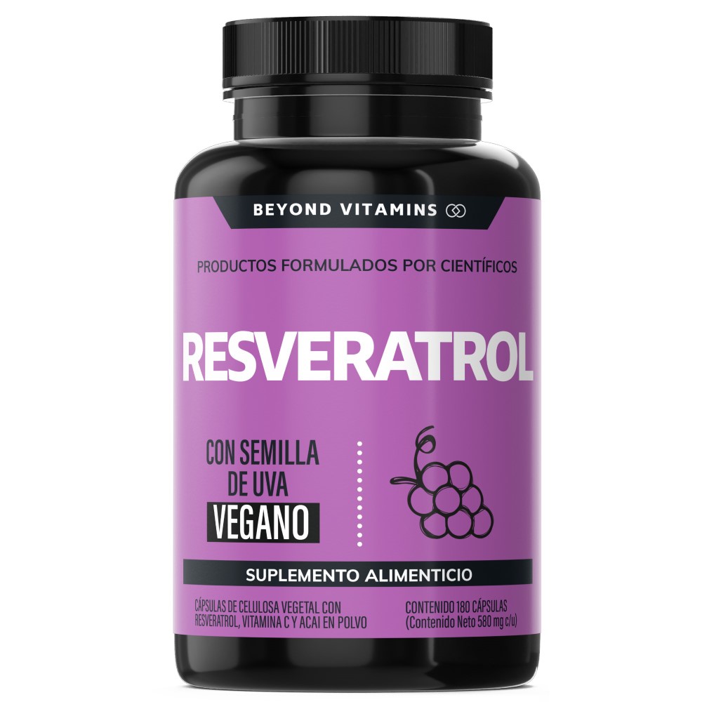 Foto 2 pulgar | Suplemento Alimenticio Beyond Vitamins Resveratrol 180 Cápsulas