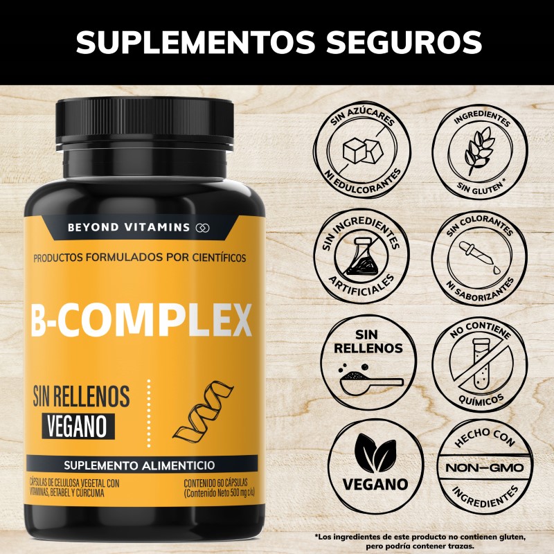 Foto 4 pulgar | Suplemento Alimenticio Beyond Vitamins Vitaminas Complejo B 60 Cápsulas