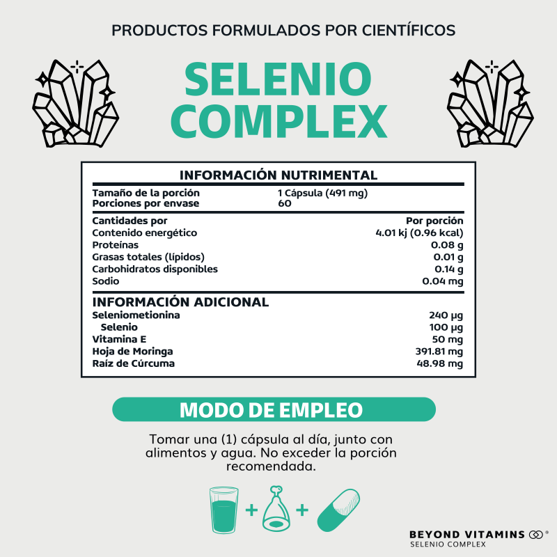 Foto 3 pulgar | Suplemento Alimenticio Beyond Vitamins Seleniometionina 240 mcg 60 Cápsulas