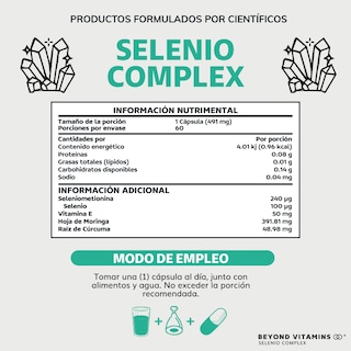 Foto 2 | Suplemento Alimenticio Beyond Vitamins Seleniometionina 240 mcg 60 Cápsulas