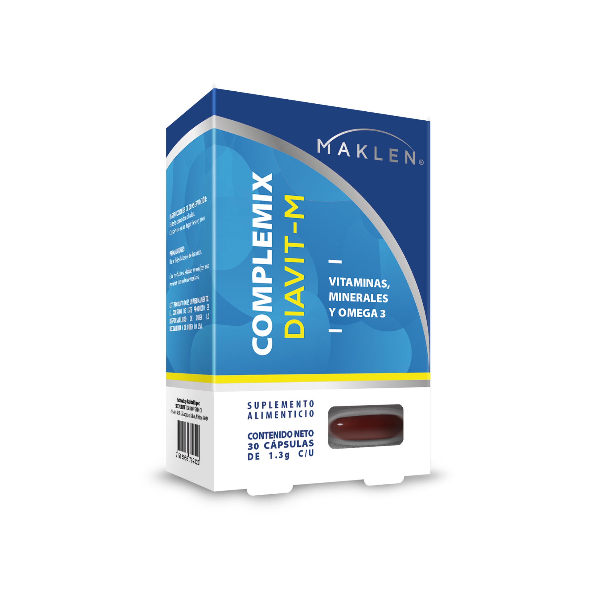 Suplemento Alimenticio Maklen Omega 3 con 30 Cápsulas