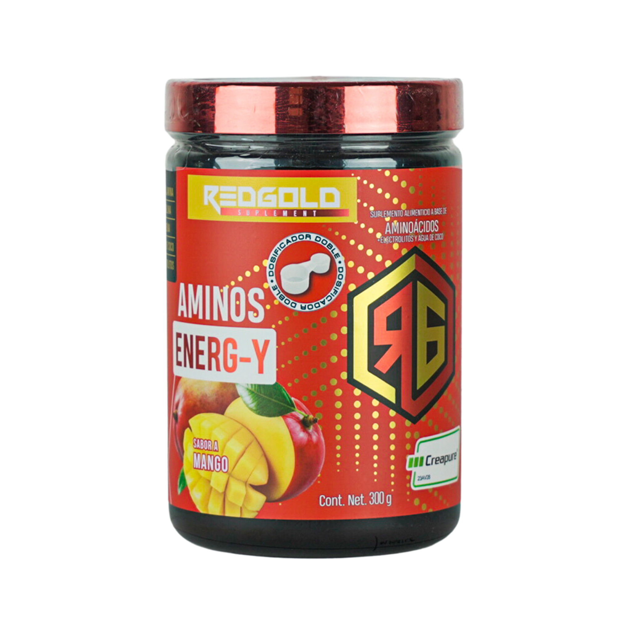 Foto 2 pulgar | Suplemento Energético Red Gold Aminos Energ-y Sabor A Mango 300 G