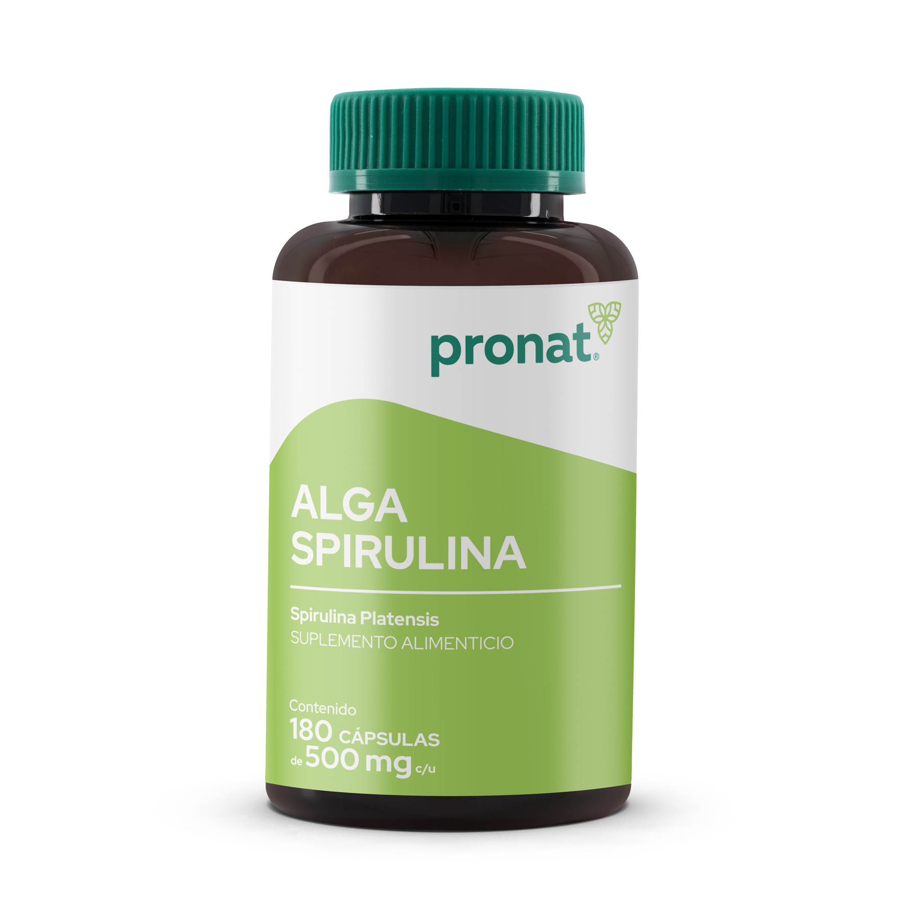 Alga Spirulina Orgánica Pronat PN-1494 180 Cápsulas de 500 mg C/U