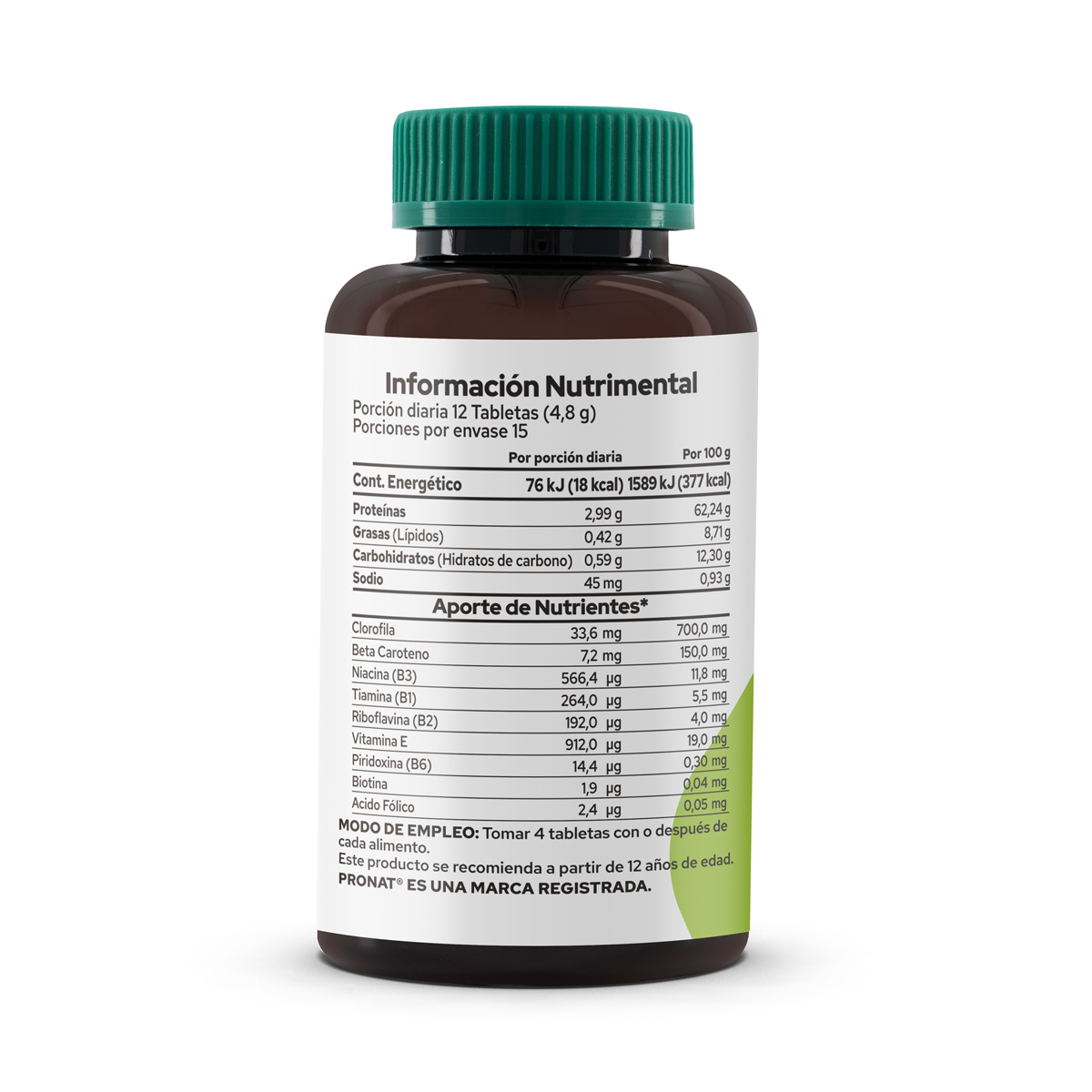 Foto 4 pulgar | Alga Spirulina Orgánica Pronat PN-1494 180 Cápsulas de 500 mg C/U