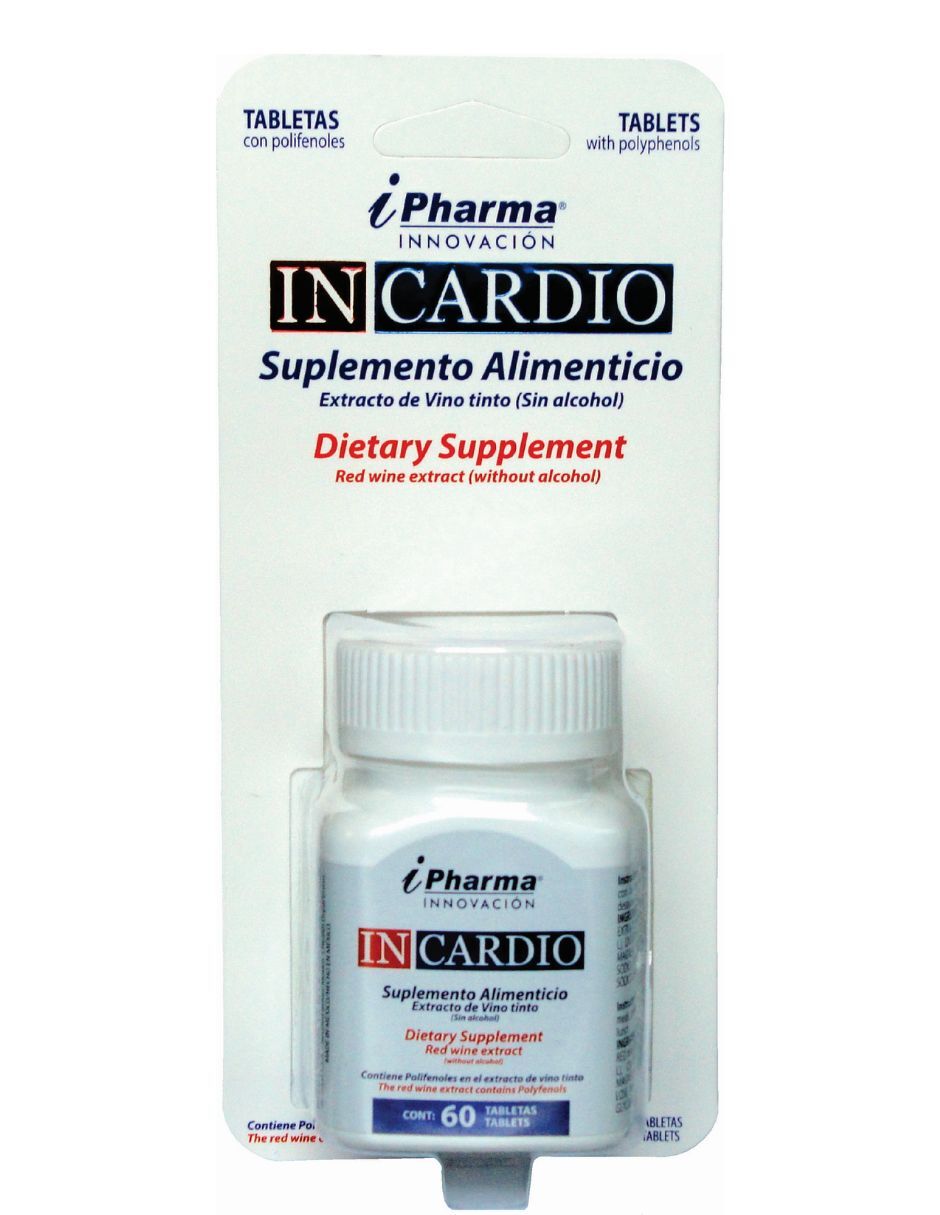 Foto 4 pulgar | Suplemento Alimenticio Resveratrol y Polifenoles Alta Concentración Incardio Auxiliar para Disminuir Triglicéri